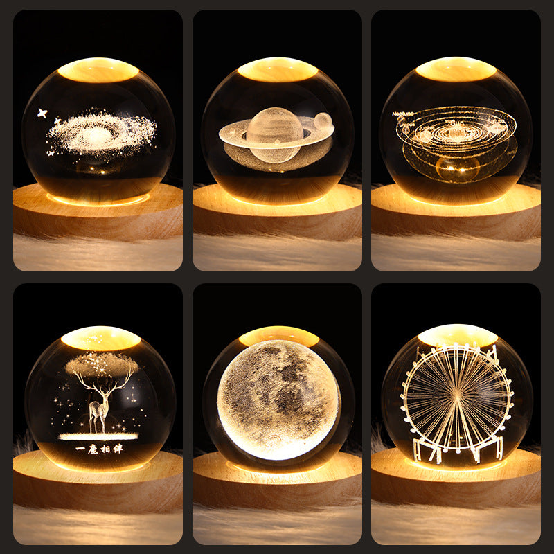 Shop our stunning 3D galaxy crystal ball LED lamp — perfect bedroom night light for kids & adults. Magical moon glow for birthdays & home decor. Order today!